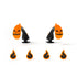 Pinne e Occhi di Fuoco Fatuo di Zucca per Sharkicks Pro